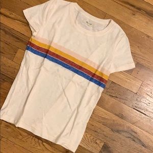 Hi Fi Shrunken Tee in Placed Stripe by Madewell